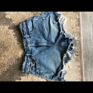 Distressed Abercrombie Mom Short